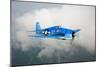 A Grumman F6F Hellcat Fighter Plane in Flight-Stocktrek Images-Mounted Art Print