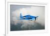 A Grumman F6F Hellcat Fighter Plane in Flight-Stocktrek Images-Framed Art Print