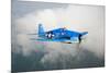 A Grumman F6F Hellcat Fighter Plane in Flight-Stocktrek Images-Mounted Art Print