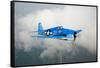 A Grumman F6F Hellcat Fighter Plane in Flight-Stocktrek Images-Framed Stretched Canvas