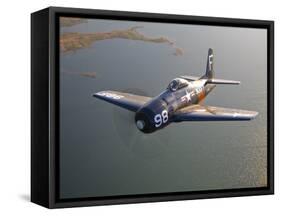 A Grumman F8F Bearcat in Flight-Stocktrek Images-Framed Stretched Canvas