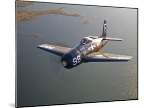 A Grumman F8F Bearcat in Flight-Stocktrek Images-Mounted Photographic Print