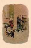 Pig in Dunce Cap and School Master-A. Gual-Art Print