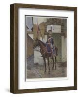 A Guard on Horseback-Francois Flameng-Framed Giclee Print