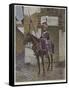 A Guard on Horseback-Francois Flameng-Framed Stretched Canvas