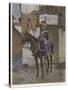 A Guard on Horseback-Francois Flameng-Stretched Canvas