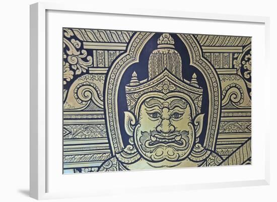 A Guardian at the Entrance Gate of the Phra Maha Mondop-null-Framed Giclee Print