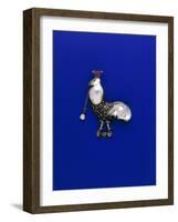 A Guild of Handicraft White and Yellow Metal Brooch in the Form of a 'Crowned' Cockerel-Charles Robert Ashbee-Framed Giclee Print