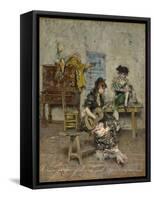 A Guitar Player, 1872 (Oil on Canvas)-Giovanni Boldini-Framed Stretched Canvas