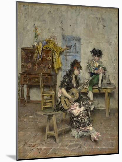 A Guitar Player, 1872 (Oil on Canvas)-Giovanni Boldini-Mounted Giclee Print