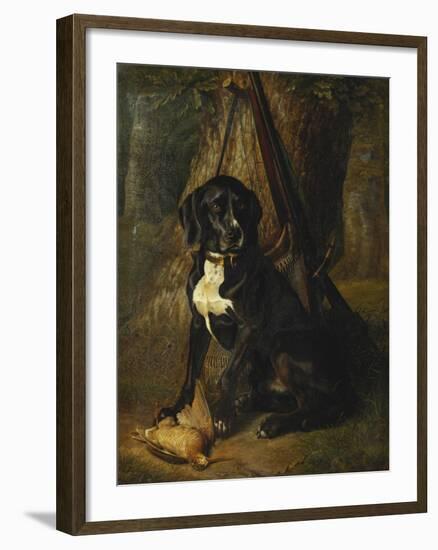 A Gun Dog with a Woodcock-William Hammer-Framed Giclee Print