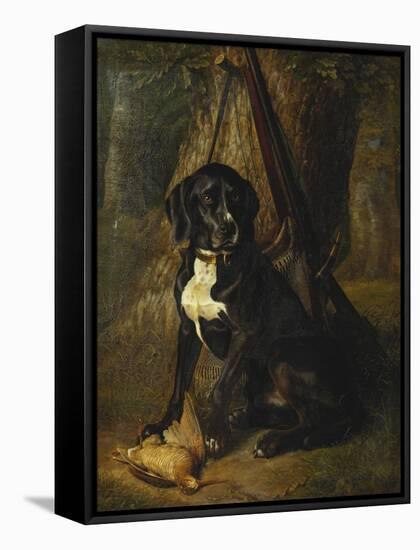 A Gun Dog with a Woodcock-William Hammer-Framed Stretched Canvas