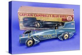 A Gunthermann "Captain Campbell's Bluebird", Clockwork Blue Lithographed Tinplate Car, circa 1931-null-Stretched Canvas