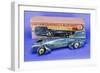 A Gunthermann "Captain Campbell's Bluebird", Clockwork Blue Lithographed Tinplate Car, circa 1931-null-Framed Giclee Print