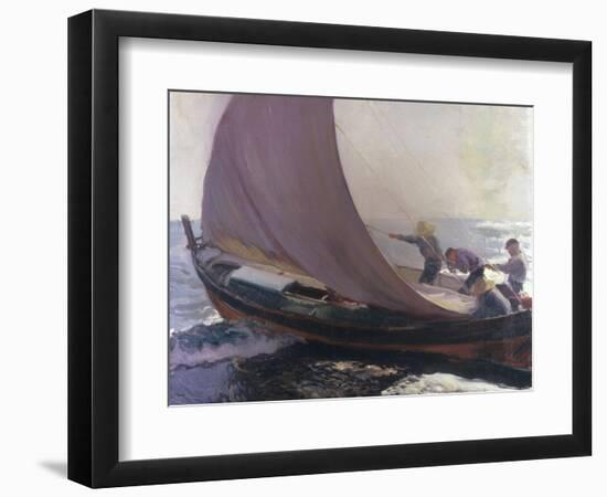 A Gust of Wind, 1904-Joaquín Sorolla y Bastida-Framed Premium Giclee Print