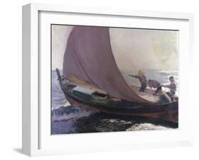 A Gust of Wind, 1904-Joaquín Sorolla y Bastida-Framed Giclee Print