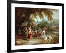 A Gypsies' Encampment, 1788-William Shayer-Framed Giclee Print