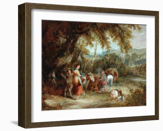 A Gypsies' Encampment, 1788-William Shayer-Framed Giclee Print