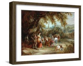 A Gypsies' Encampment, 1788-William Shayer-Framed Giclee Print