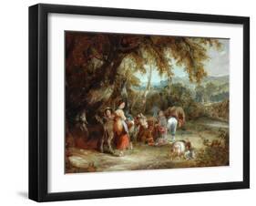 A Gypsies' Encampment, 1788-William Shayer-Framed Giclee Print