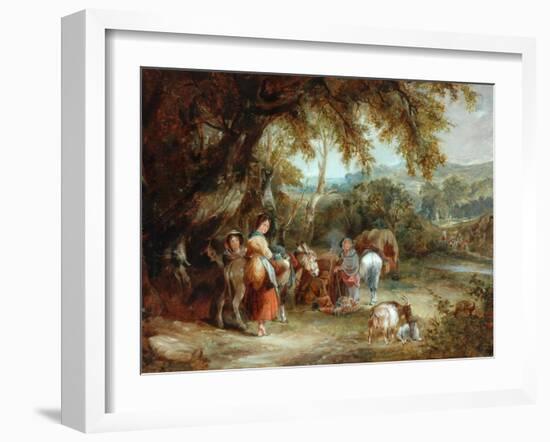 A Gypsies' Encampment, 1788-William Shayer-Framed Giclee Print