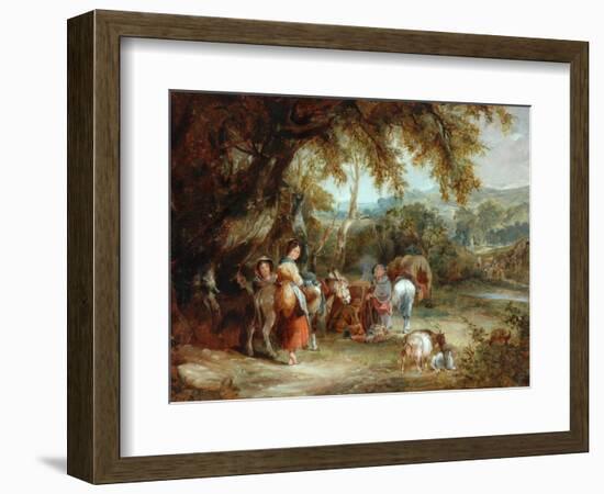 A Gypsies' Encampment, 1788-William Shayer-Framed Giclee Print