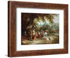 A Gypsies' Encampment, 1788-William Shayer-Framed Giclee Print