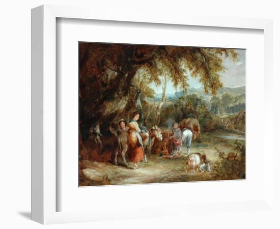 A Gypsies' Encampment, 1788-William Shayer-Framed Giclee Print