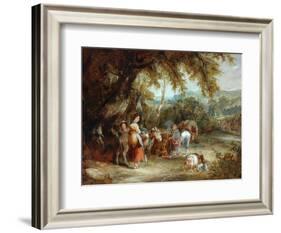 A Gypsies' Encampment, 1788-William Shayer-Framed Giclee Print