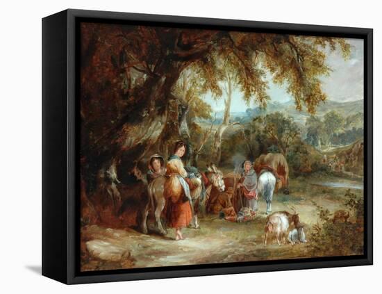 A Gypsies' Encampment, 1788-William Shayer-Framed Stretched Canvas