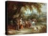 A Gypsies' Encampment, 1788-William Shayer-Stretched Canvas