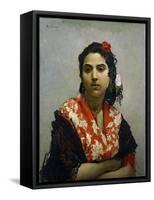 A Gypsy, 1872-Raimundo De madrazo-Framed Stretched Canvas