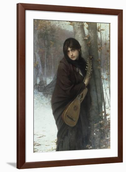 A Gypsy Girl with a Mandora-Jules Joseph Lefebvre-Framed Giclee Print