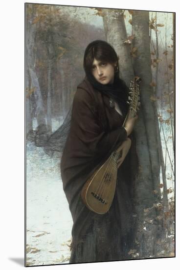 A Gypsy Girl with a Mandora-Jules Joseph Lefebvre-Mounted Giclee Print