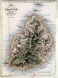 Map of Mauritius, Illustration from "Paul et Virginie" by Henri Bernardin de Saint-Pierre, 1836-A.h. Dufour-Stretched Canvas