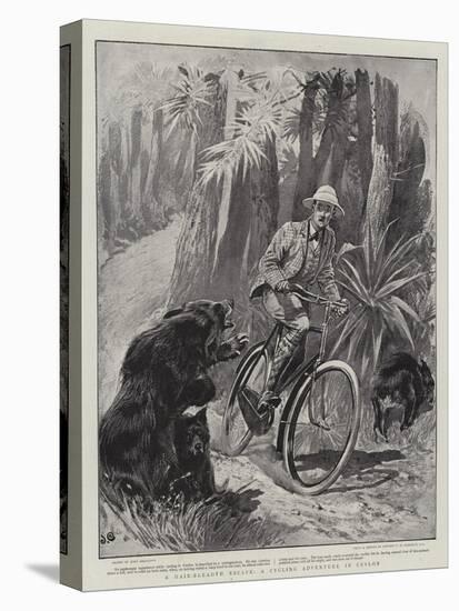 A Hair-Breadth Escape, a Cycling Adventure in Ceylon-John Charlton-Stretched Canvas