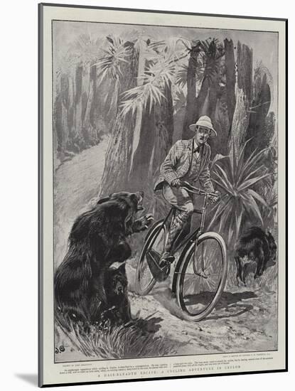 A Hair-Breadth Escape, a Cycling Adventure in Ceylon-John Charlton-Mounted Giclee Print