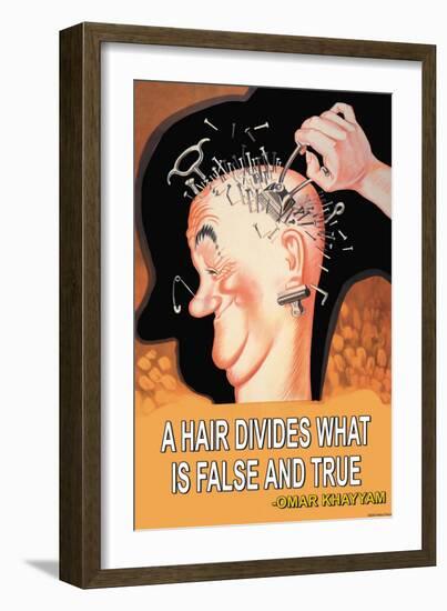 A Hair Divides What is False and True-null-Framed Art Print