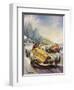 A Hair-Raising Moment in a Motor Race-null-Framed Giclee Print