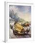 A Hair-Raising Moment in a Motor Race-null-Framed Giclee Print