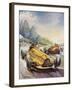 A Hair-Raising Moment in a Motor Race-null-Framed Giclee Print