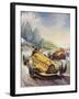 A Hair-Raising Moment in a Motor Race-null-Framed Giclee Print