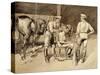 A Haircut in a Cavalry Stable, C.1893 (W/C on Paper)-Frederic Remington-Stretched Canvas