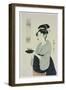 A Half Length Portrait of Naniwaya Okita, Depicting the Famous Teahouse-Kitagawa Utamaro-Framed Giclee Print