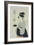 A Half Length Portrait of Naniwaya Okita, Depicting the Famous Teahouse-Kitagawa Utamaro-Framed Giclee Print