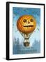 A Halloween Pumpkin Hot Air Balloon, 1909-Ellen Hattie Clapsaddle-Framed Giclee Print