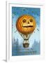 A Halloween Pumpkin Hot Air Balloon, 1909-Ellen Hattie Clapsaddle-Framed Giclee Print