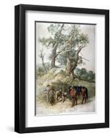 A Halt, 1888-John Gilbert-Framed Giclee Print