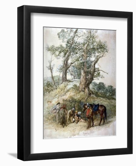 A Halt, 1888-John Gilbert-Framed Giclee Print