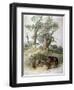 A Halt, 1888-John Gilbert-Framed Giclee Print